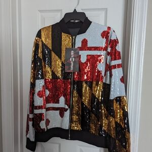 Sequin Maryland Flag jacket
